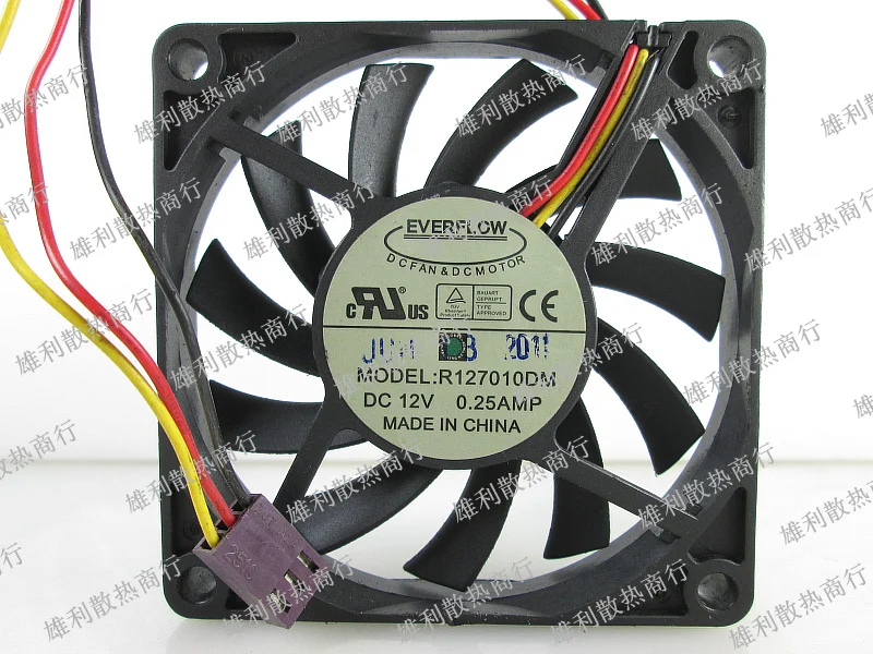 

Новый R127010DM 12V 0.25A 7 см 7010 3 провода защиты электродвигателя Вентилятор охлаждения