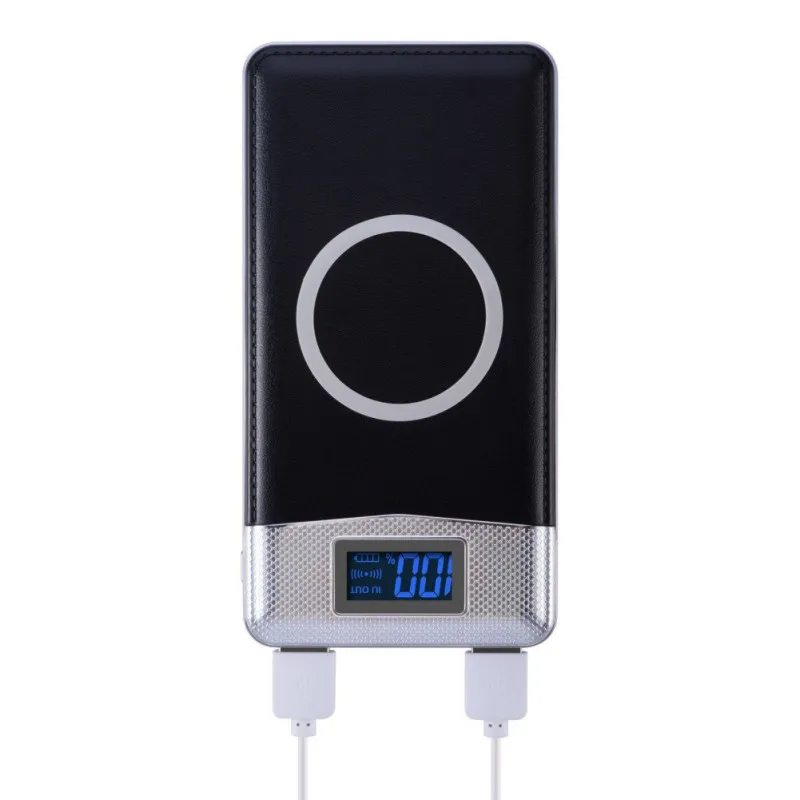 50000mAh беспроводной банк питания Qi беспроводной зарядки 2 USB lcd светодиодный переносное Беспроводное зарядное устройство