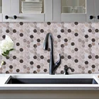 Шестигранная мозаичная наклейка WODECOR для домашнего декора, водонепроницаемый брызговик для ванной и кухни, перегородка для кладовой, украшение для дома (305x305 мм)