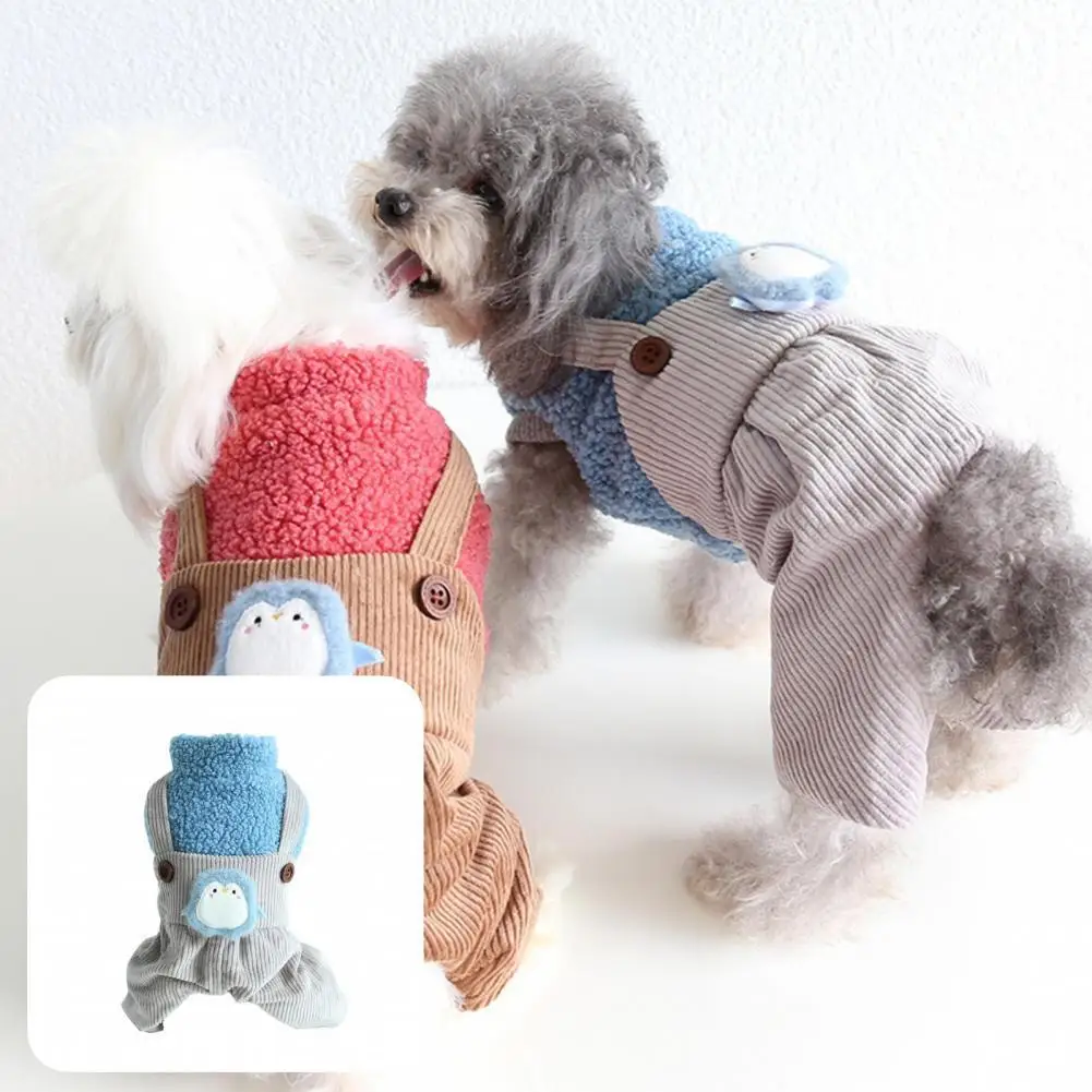 

Мягкие, прочные, привлекательные Теплые Комбинезоны для собак, одежда, тканевый костюм для домашних животных, милый осенний костюм