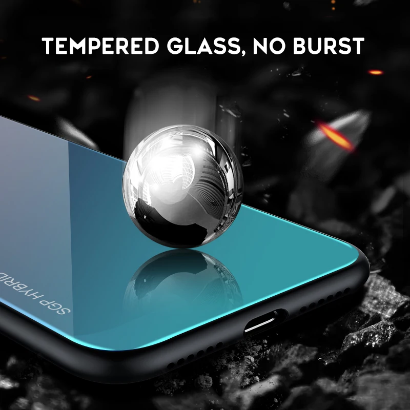Роскошный чехол для телефона из закаленного стекла huawei Y9 Y7 Y5 Y6 Prime 2019 2018 защитный