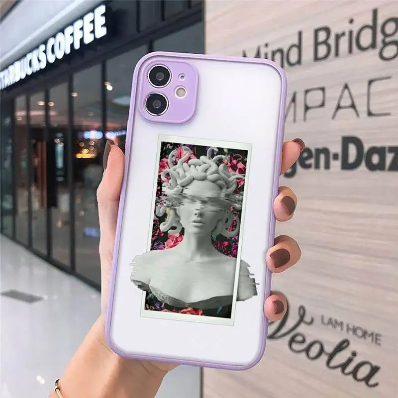

David Mona Lisa Great Art Aesthetic Phone Case matte transparent For iphone 7 8 11 12 plus mini x xs xr pro max cover