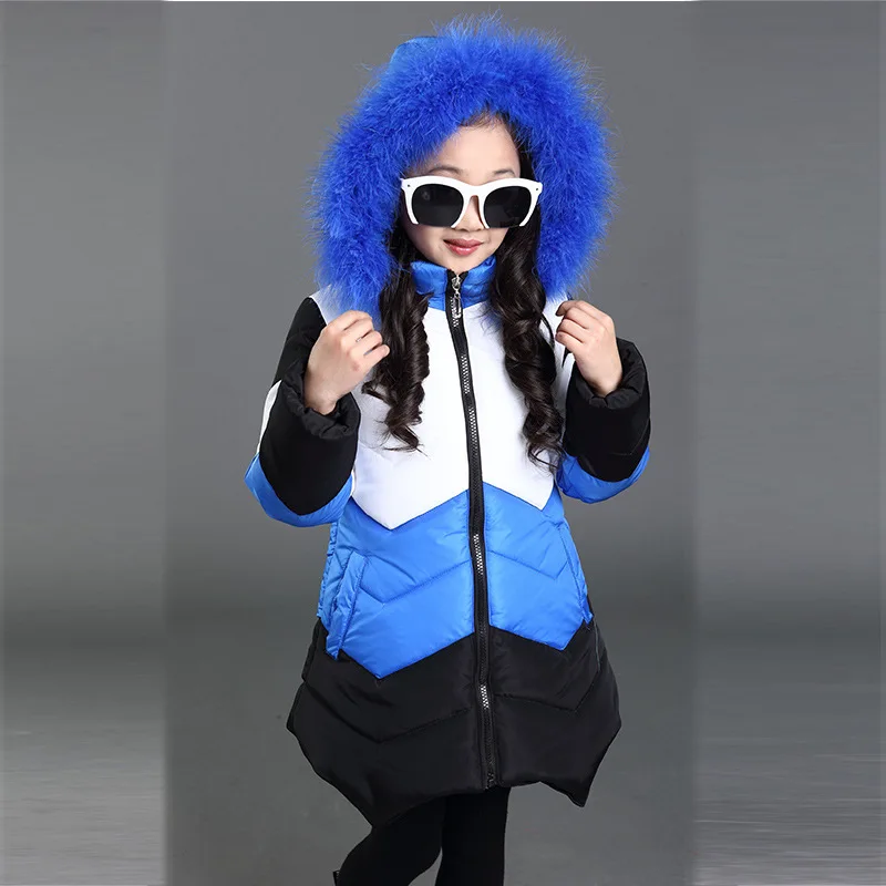 

Hot 2021 Fashion Down Jacket girl clothing high quality kids clothes warm winter outerwear jacket children's wear 2 colors