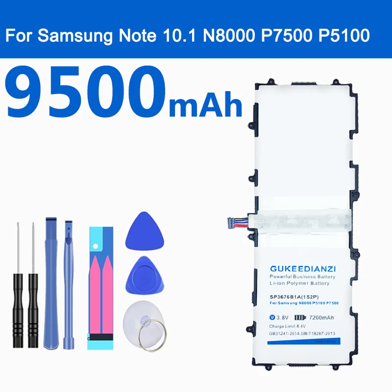 9500 мА/ч, SP3676B1A(1S2P) GT-N8000 аккумулятор планшетных ПК для samsung GALAXY Note 10,1 Tab 2 GT N8000 N8010 N8020 P7500 P7510 P5100 P5113