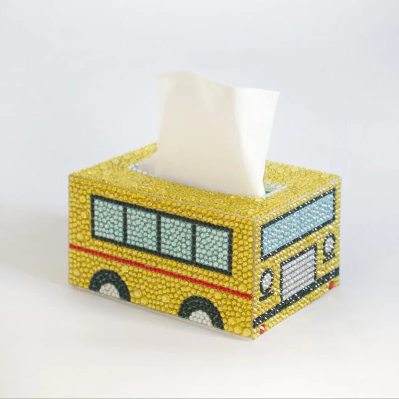 Алмазная живопись особой формы искусственная коробка для салфеток хранения