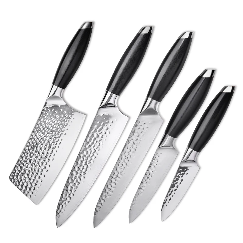 Набор кухонных ножей из нержавеющей стали 440C 5 шт. нож Santoku для нарезки овощей
