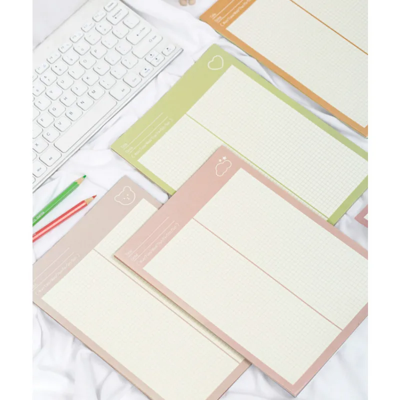 

Creative Portable Memo All Colorful Pages 30 Sheets Grid Paper Note Pad 182mm*257mm