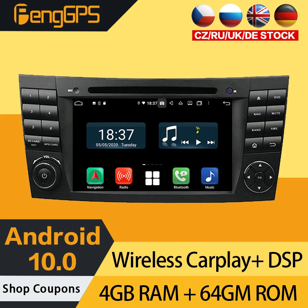 

Автомобильный CD DVD-плеер для Mercedes Benz W211 W219 W463 Android стерео сенсорный экран мультимедийный GPS-навигатор радио DSP Carplay PX6