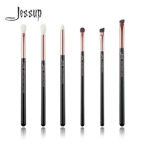 Набор профессиональных кистей для макияжа Jessup Black  Rose Gold, набор кистей для макияжа, набор инструментов для нанесения теней на глаза, натуральные синтетические волосы