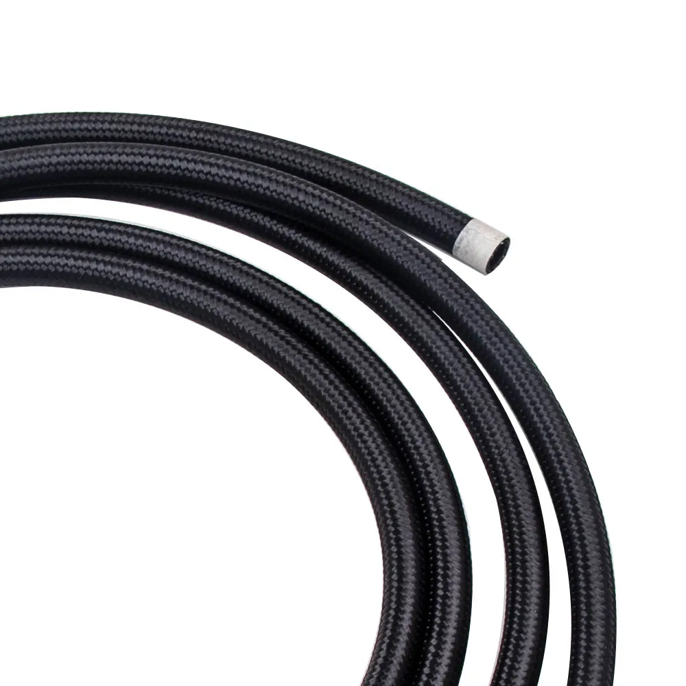 16 Feet 5 Meter AN8 8AN Steel Nylon Braided Oil Fuel Line Hose End Kit | Engine