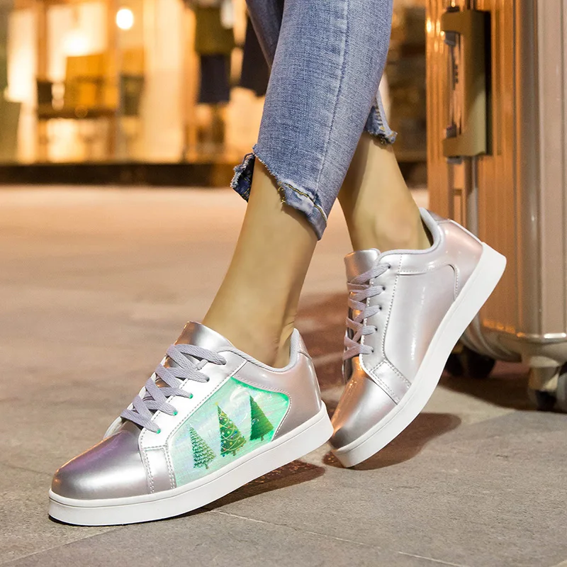 

screen Light 2018 New 25-41 USB Charger Glowing Sneakers Led Children Lighting Shoes Boys Girls illuminated Luminous Sneaker