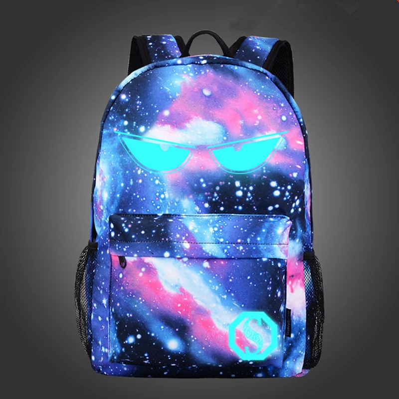 Luminous Prints Boys Girls Bags Travel Backpack Youth Bolsa Escolar with Crossbody Korean Style Briefcase For School Batoh on. - Яркие Принты Рюкзак для Путешествий Мальчикам и Девочкам Молодежная Школьная Сумка с Перекрещивающимся Ремнем Корейский Стиль 