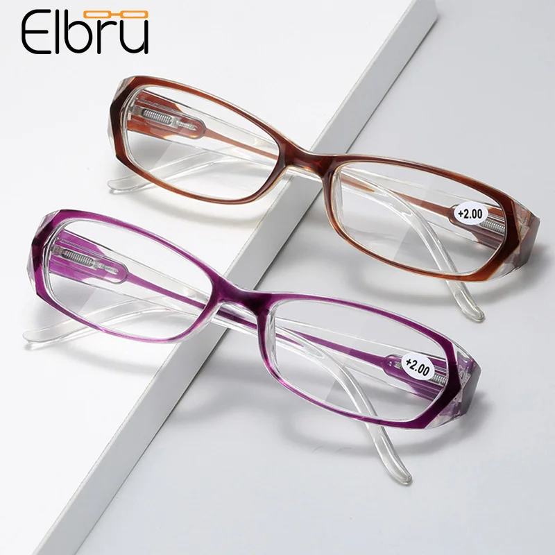 

Очки для чтения унисекс Elbru, с прозрачными линзами из смолы, с защитой от синего света, с диоптриями от + 1,0 до + 4,0