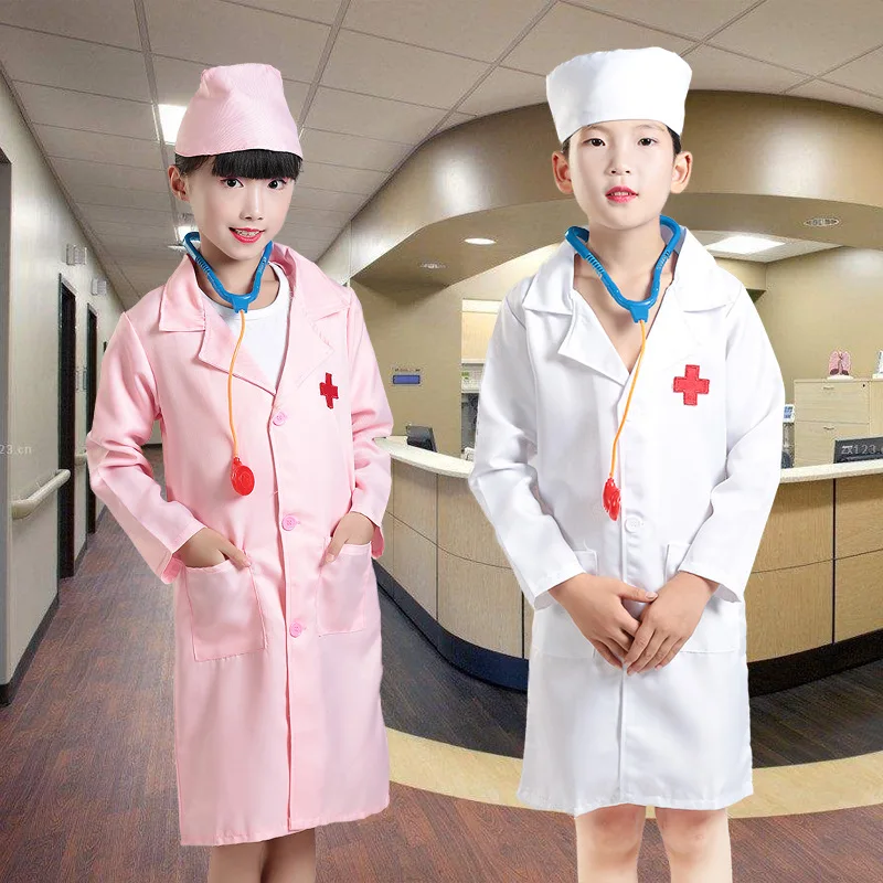 

Униформа доктора медсестры для детей косплей костюм на Хэллоуин для мальчика девочки карнавал представлений