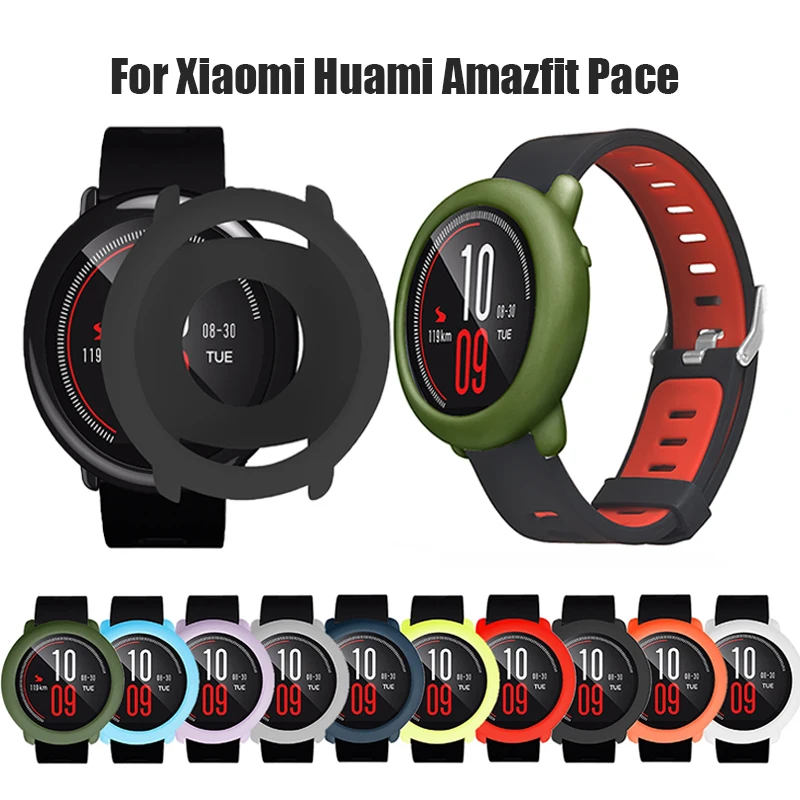 

Чехол в виде ракушки силиконовый чехол для Xiaomi Huami Amazfit темп Stratos Смарт Защитная пленка для часов Смарт-часы Рамка протектор Аксессуары