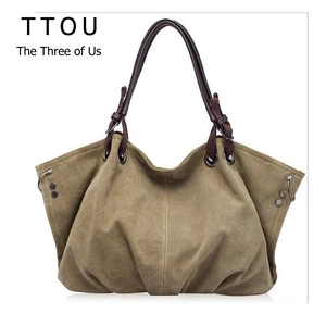 Холщовые дамские сумочки высокого качества, Хобо, одна женская дизайнерская сумка, модные однотонные сумки на плечо