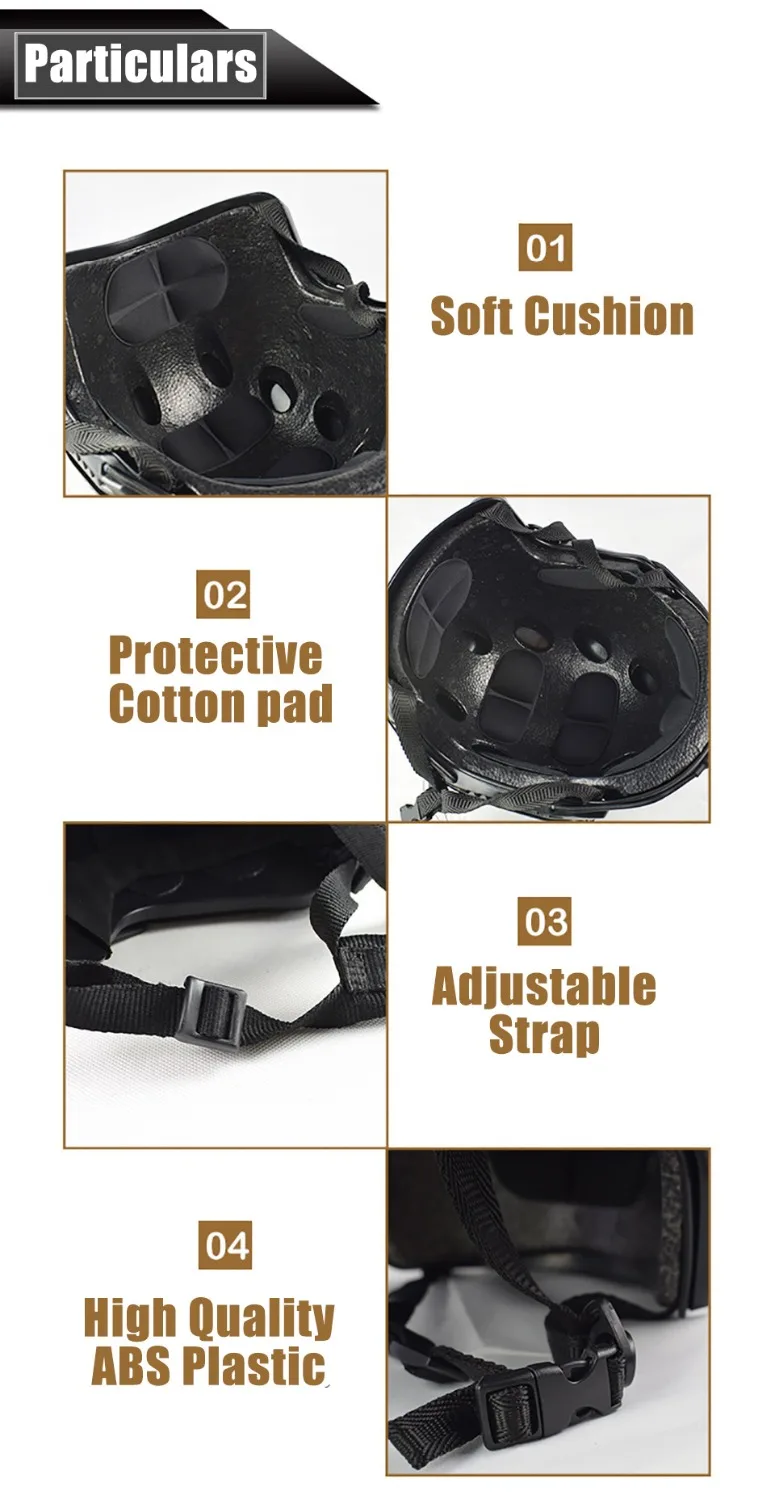 

Quality Military Tactical Helmet Fast PJ Cover Casco Airsoft Helmet Sports Accessories Paintball Fast Jumping Protective