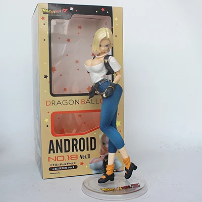 B with box 3styel Dragon Ball Z Сексуальная Android 18 лазурит Стрекоза фигурка игрушки коллекция кукла рождественский подарок - Цвет: B with box