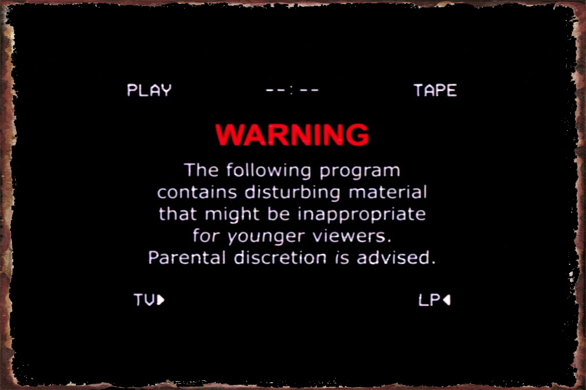 

VHS warning disturbing Room Decoration Retro Vintage Metal Sign Tin Sign Tin Plates Wall Decor For Home Club Man Cave Cafe Pub