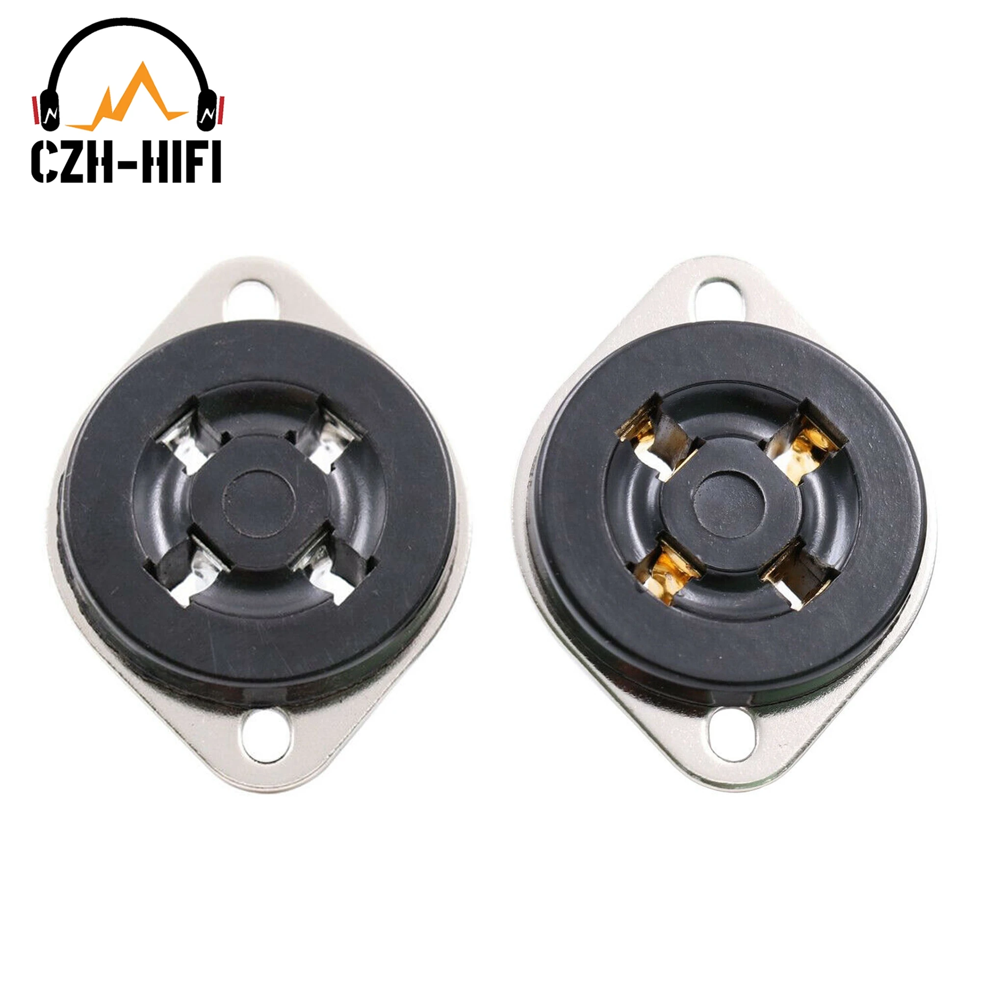 Фото 1PC 4in Tube Socket Bakelite Valve Base For 300B 811 45 50 71A 2A3 Electronic Vintage Tube Amplifier Audio DIY HiFi №1