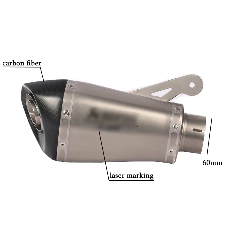 60MM 51 мм 60 мм 65 мм глушитель мотоцикла с DB Killer Slip on для S1000R 2010- S1000RR- с кодом E-mark - Цвет: 60MM