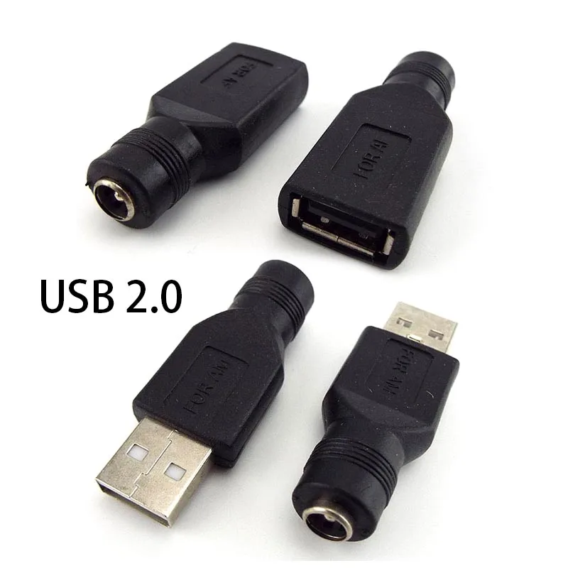 Разъем 5 5*2 1 мм DC гнездо питания к USB 2.0 тип A штекер гнездовой разъем в постоянного