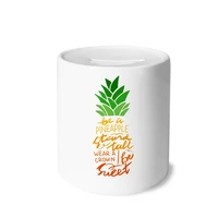 be a pineapple stand tall quote money box saving banks ceramic coin case kids adults