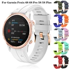 Ремешок 20 мм для смарт-часов Garmin Fenix 6S Pro 6S 5S Plus, быстросъемный Силиконовый браслет с пряжкой из розового золота