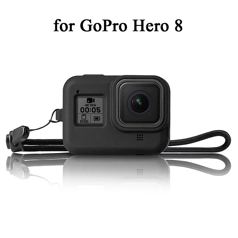 for hero 8 black Аксессуары для Gopro Hero 8, мягкий силиконовый чехол, защитная крышка для объектива Go pro Hero 8 7 6 5, черная стандартная рамка для экшн-камеры - Цвет: for hero 8 black