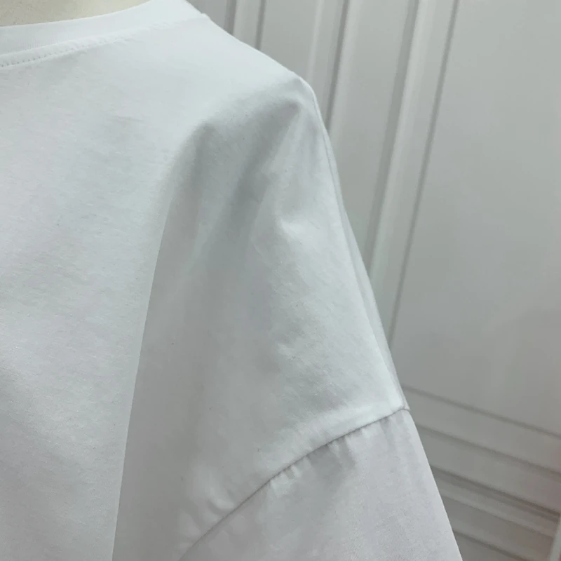 

Summer Women Simple Cotton Oversize T Shirt Short Sleeve 2021 New Plain Loose Crewneck Casual Basic Tee Top Large Size