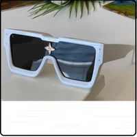fashion luxury sunglasses women big frame siamese glasses high quality shading mirror for men and women