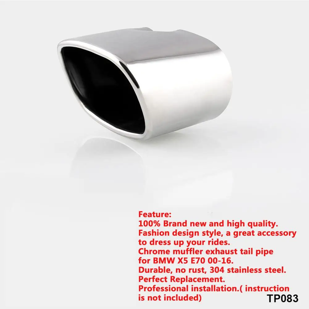 2 шт. двойной хромированный глушитель выхлопной трубы наконечник из нержавеющей