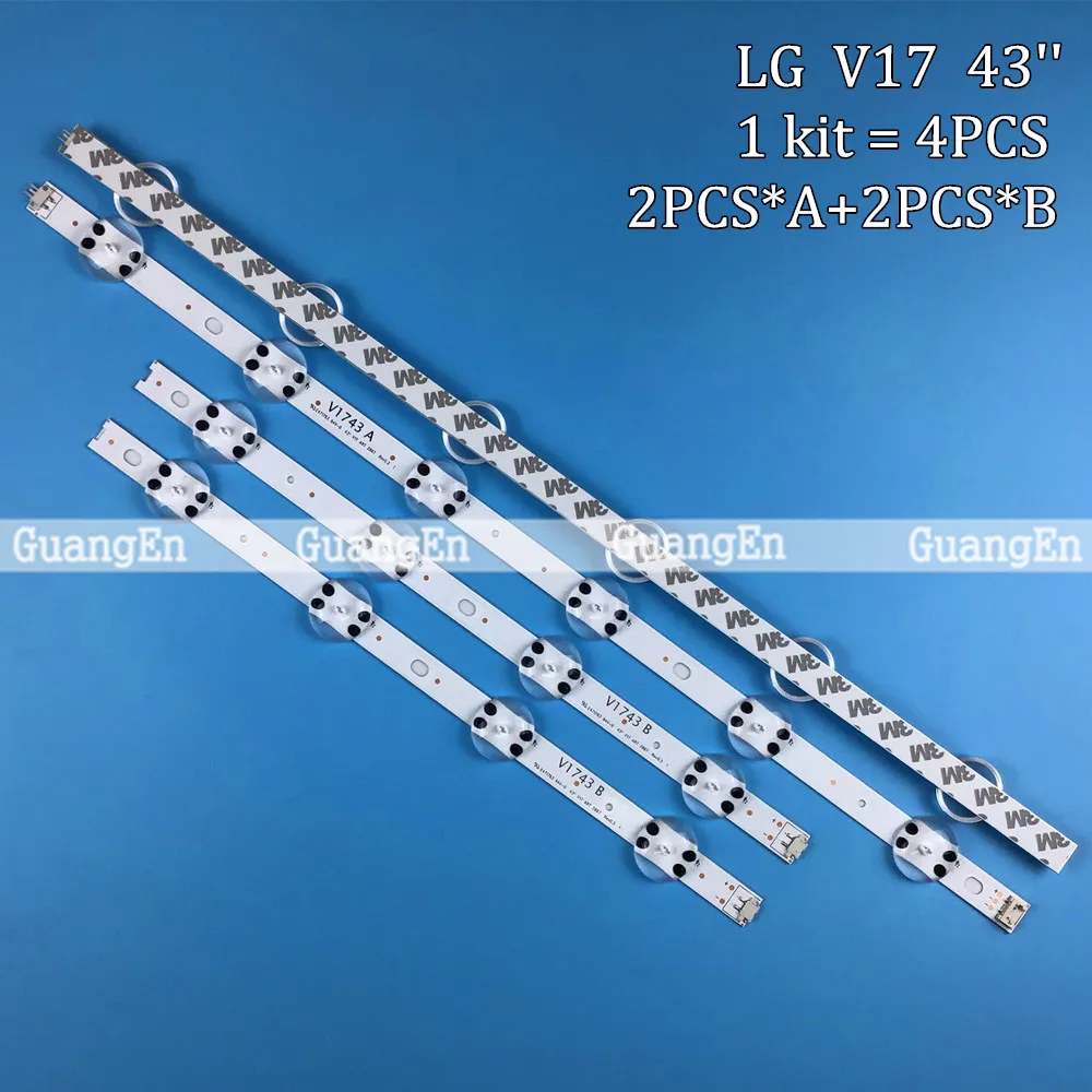 Светодиодная лента для подсветки 10 ламп LG SUNG WEI55V0 E74739 94V 0 43 &quotV17 art3 2867 TV 43LJ614V 43LV340C