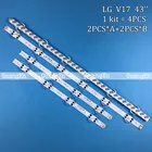 Светодиодная лента для подсветки телевизора LG, лента с 10 светодиодами для ТВ LG SUNG WEI55V0, E74739, 94V-0, 43 дюйма, V17, art3, 2867, 43LJ614V, 43LV340C, 43UJ670V, 43UJ6565, 43UJ6525