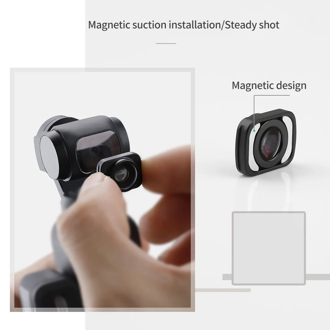 Камера рыбий глаз фильтр объектива для OSMO Карманный ручной стабилизатор Vlog