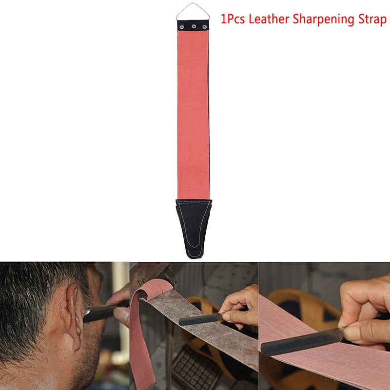 

1pc Double Side Available Canvas Leather Sharpening Strop For Barber Open Straight Shave Razor Sharpening Strap Tool