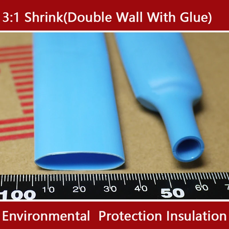

19.1mm/25.4mm/30mm Triple Heat Shrinkable Tube Black White Red Green Yellow Blue Transparent Insulated Sleeving Tubing