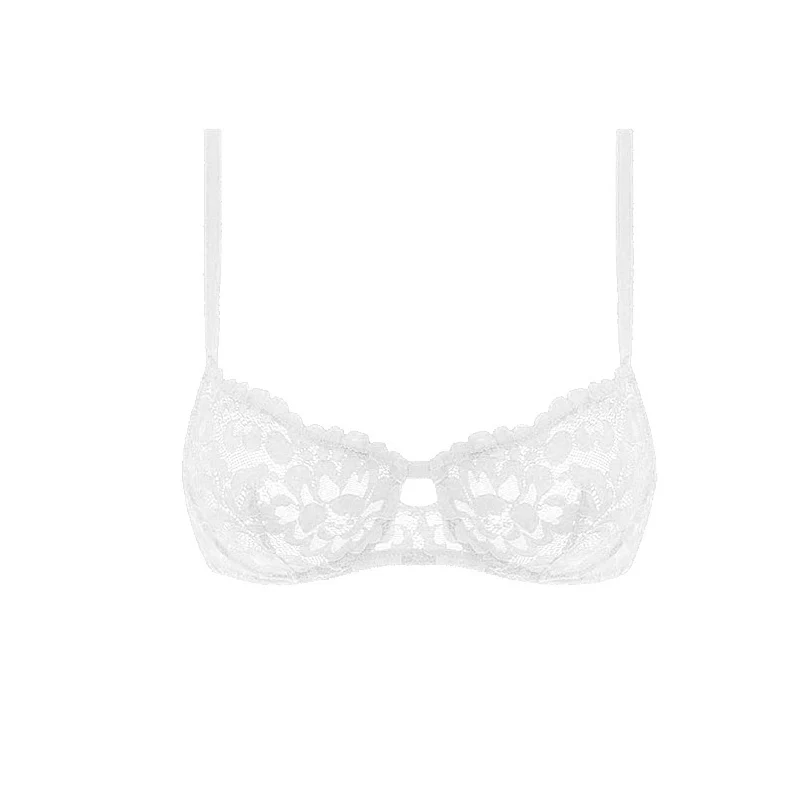 White Bra Lilymoda, женский сексуальный ультра тонкий бюстгальтер, короткие комплекты, модное кружевное нижнее белье, высокое качество, бюстгальтер, удобное нижнее белье - Цвет: White Bra