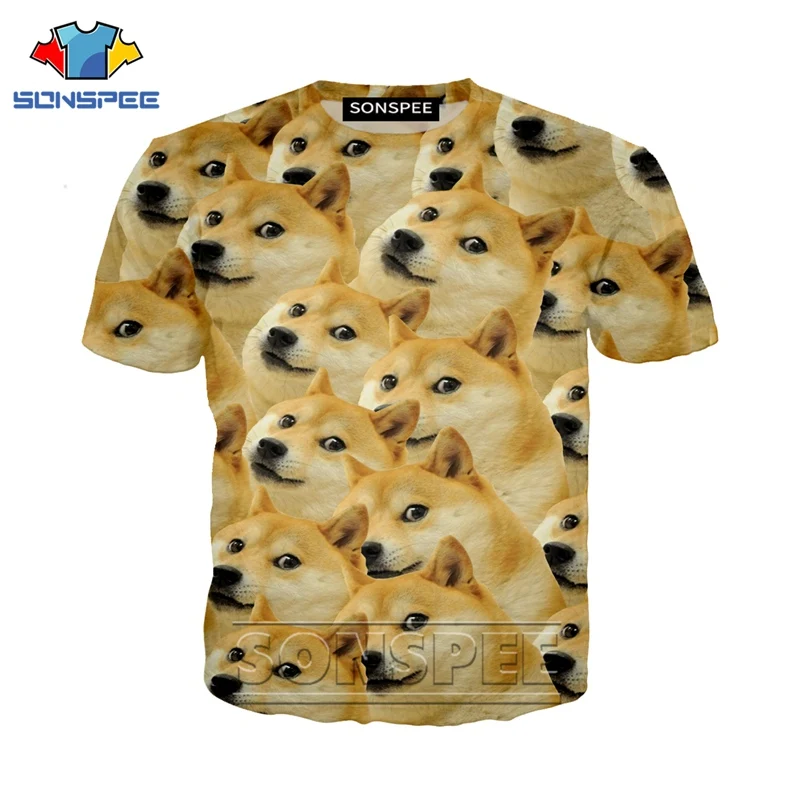 05 Аниме 3d печать игра футболка животное doge уличная собака Охотник для мужчин и женщин модная футболка Harajuku Детские рубашки homme футболка A206 - Цвет: 05