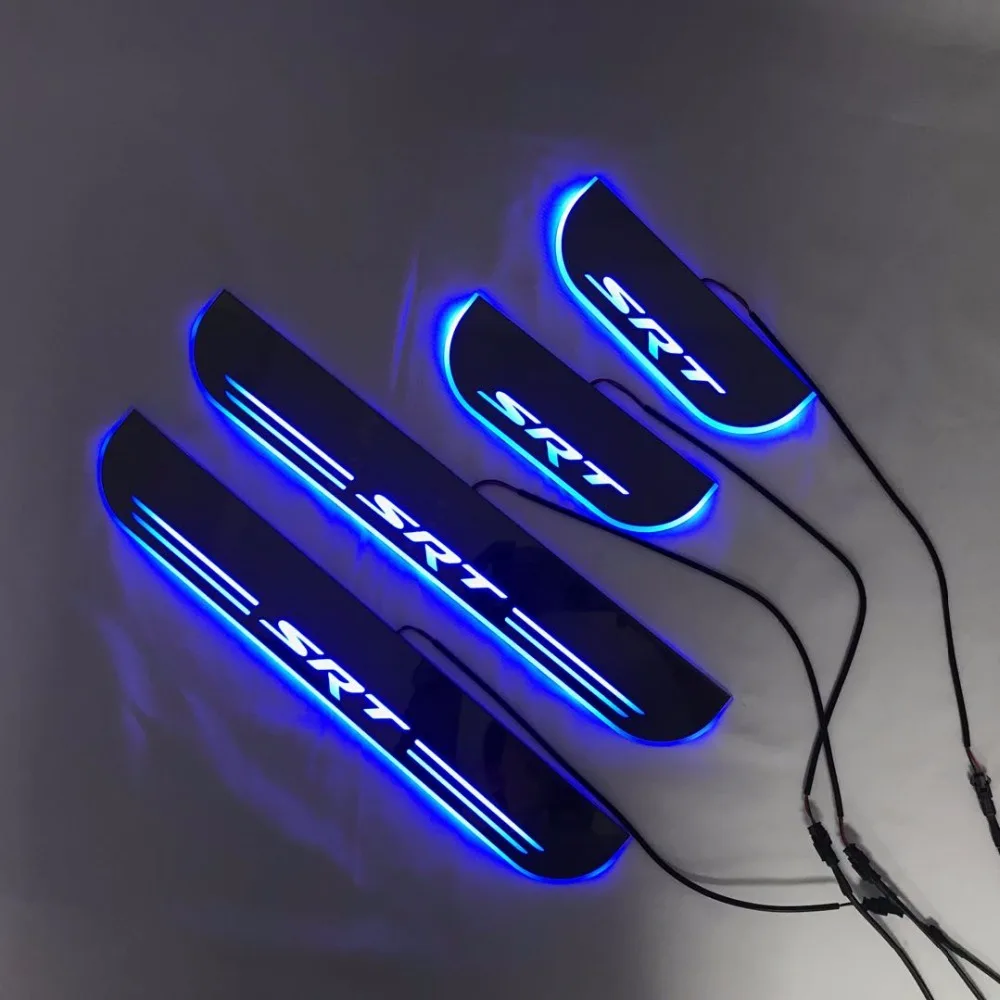 

Бесплатная Экспресс доставка, светодиодные накладки на порог двери, декоративные фары, накладки на накладки для jeep GRAND CHEROKEE srt