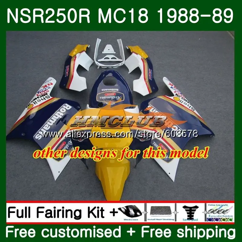 Набор для обтекателя HONDA NSR 250 R MC18 PGM2 250R NS250 NSR250R 1989 Repsol NEW 100CL.59 MC16 NSR250 RR NSR250RR 88