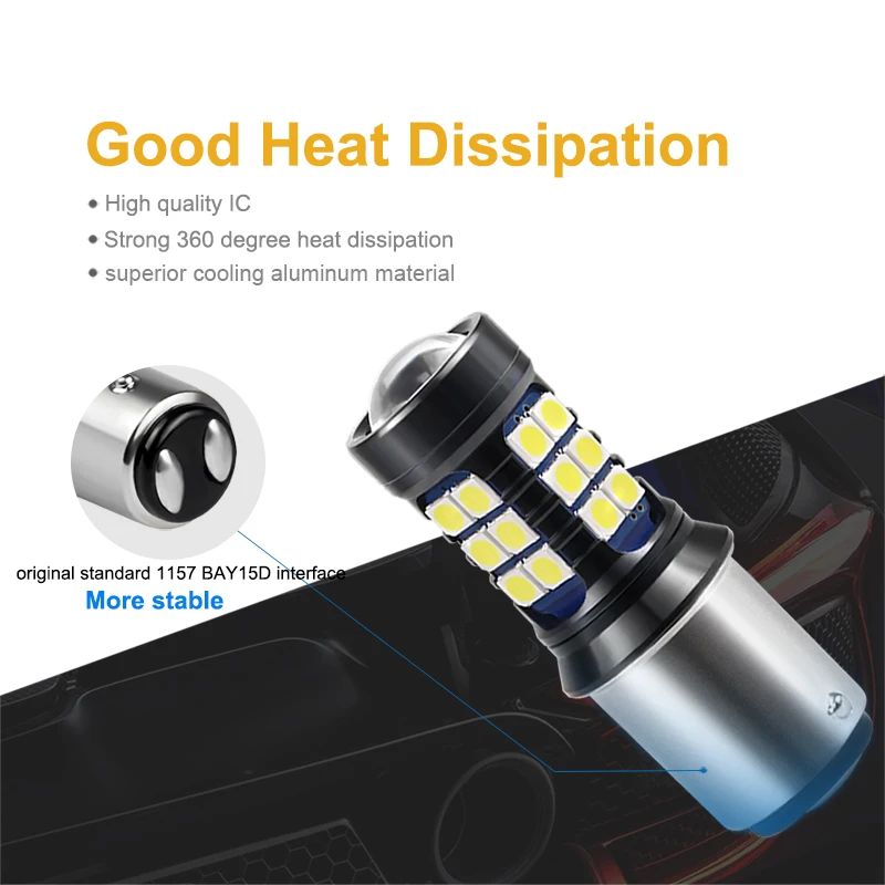 Светодиодная сигнальная лампа ANMINGPU 2x 1157 BAY15D P21/5 Вт 3030SMD 1156 P21W Led BA15S BAY15S PY21W