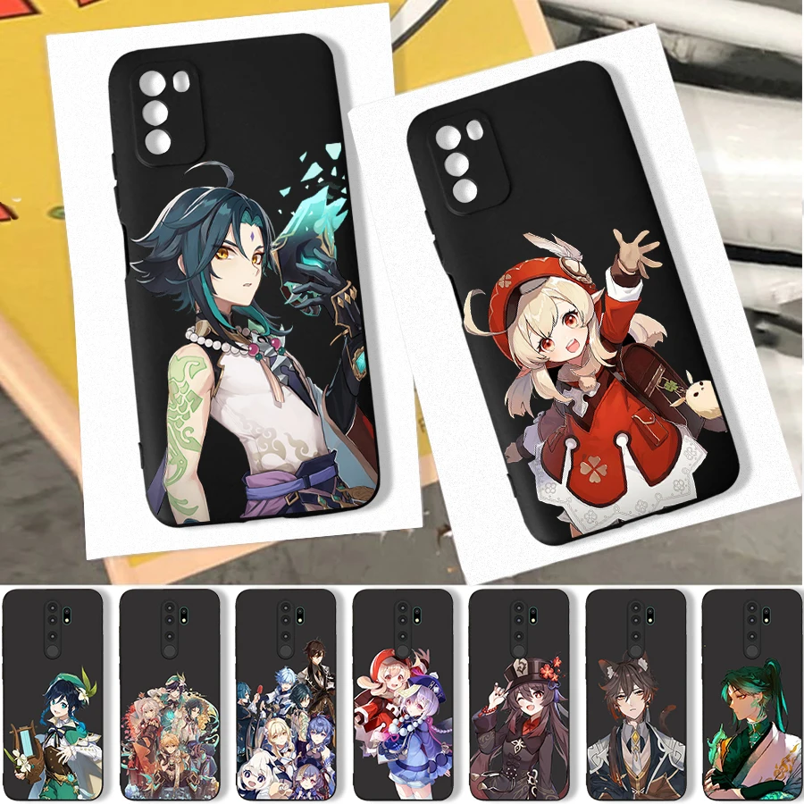 vidio game genshin impact phone case for poco m3 x3 pro f3 for xiaomi redmi note 10 pro 9c 9a 9 pro zhongli xiao anime cover free global shipping