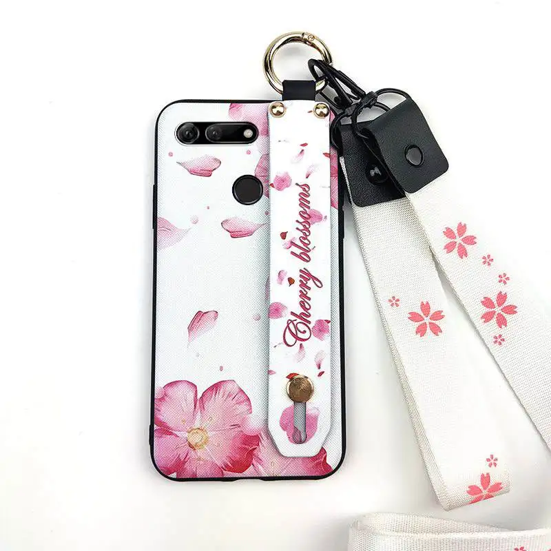 

Soft New Arrival Phone Case For Huawei Honor V20 Flower Anti-knock Wristband Soft Case Durable