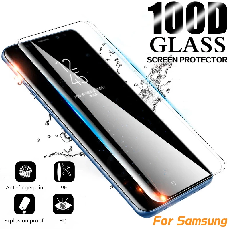 Защитное закаленное стекло на экран для Samsung S21 Plus Ultra Screen Protector S10 E S9 S8 5G S20 стекла