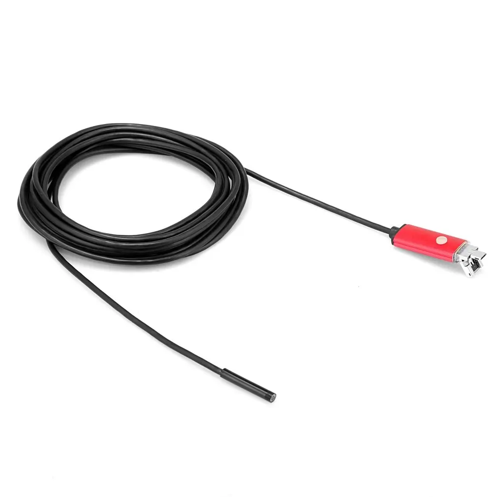 LESHP 2 м 7 мм объектив USB Инспекционная камера Водонепроницаемый 6 светодиодов мини