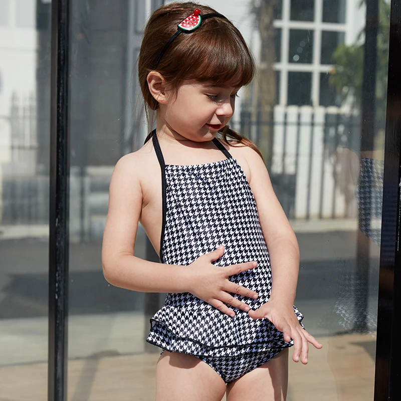 Детский купальник Цельный для девочек купальный костюм пляжная одежда плавания