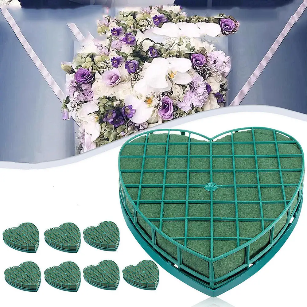 

20CM Heart Shape Flower Foam Sucker For Fresh Floral Car Table Decoration Gift Props Party Wedding Supplies