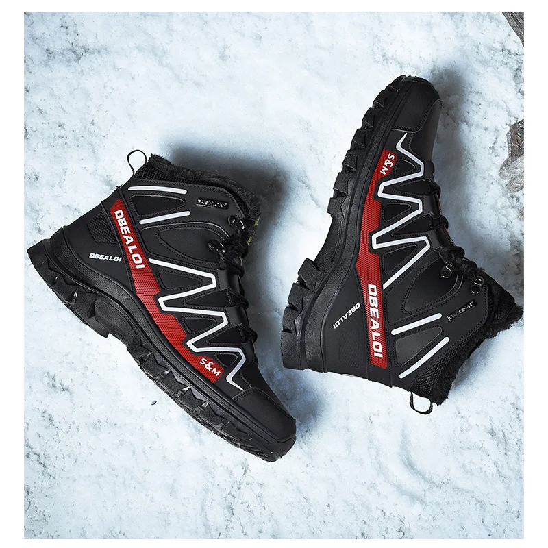 Winter Warm Fur Male Shoes For Men Adult Casual Sneakers Comfortable outdoor Popular cotton shoes