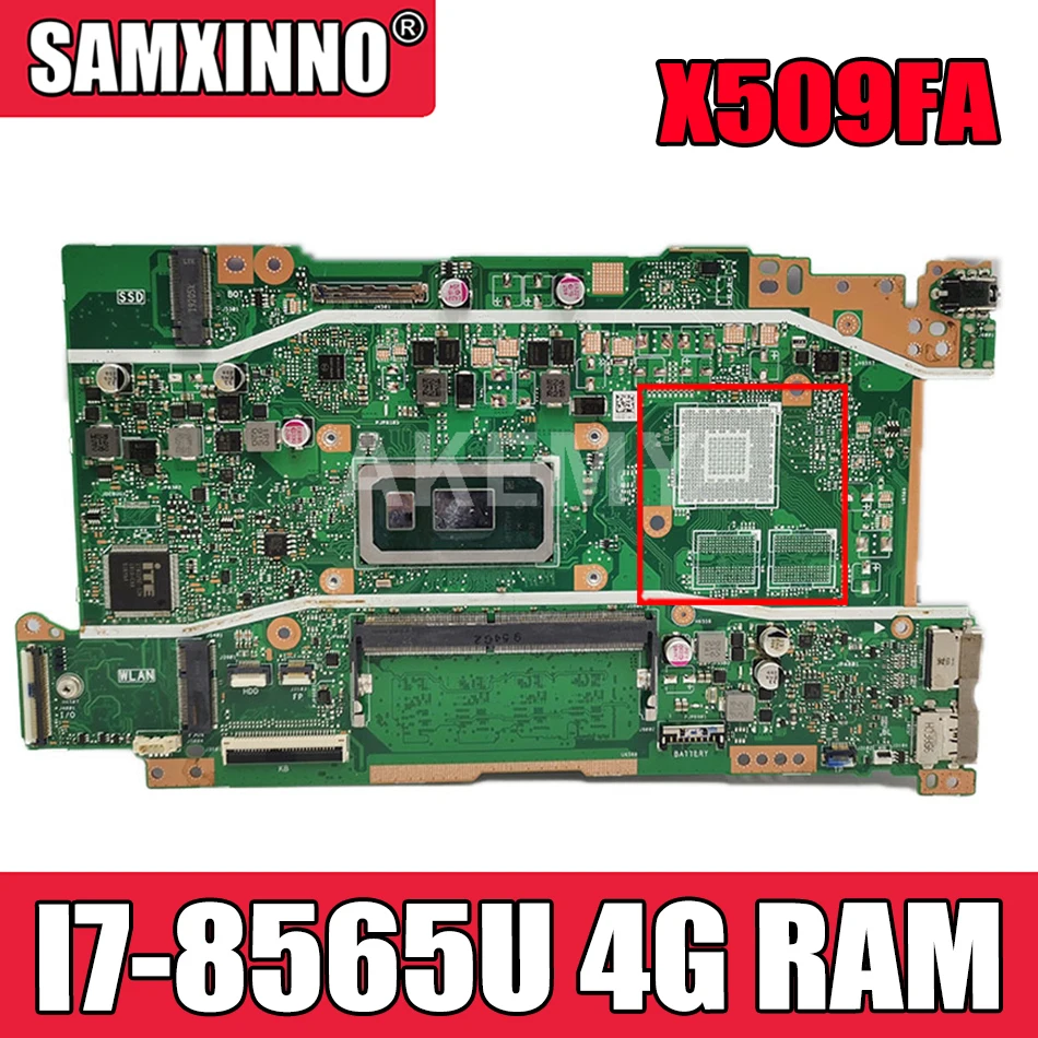 

Akemy X509FA Motherboard I7-8565U 4G RAM For ASUS Vivobook X509FA-EJ239T X509FA X509F X509FB X509FJ X509FL Laotop Mainboard
